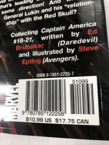 Captain America Red Menace (2006) Marvel TPB SC Ed Brubaker !