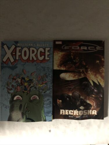 Set Of 8 Damaged Books 2 X-Men (TPB) & 6 X-Force (3 TPB & 3 HC) Marvel Comics