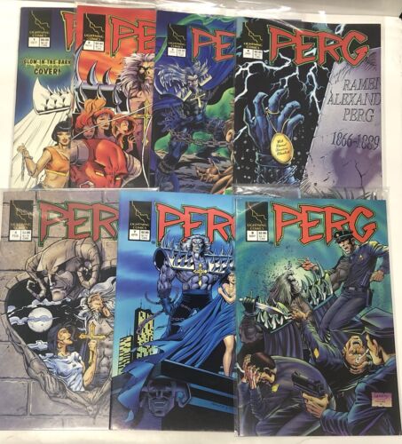 Perg (1994) Set Issues # 1-8 • Missing Issue # 6 • Lightning Comics • Zyskowski