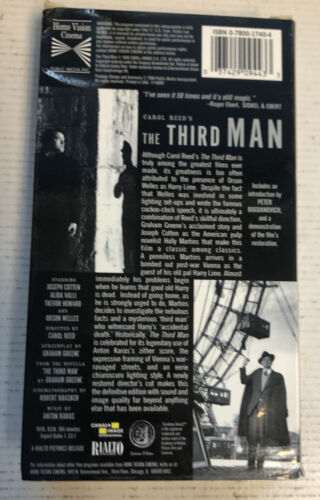 The Third Man 50 Anniversary (1999) Vhs ~ Carol Reed’s | Rialto Pictures