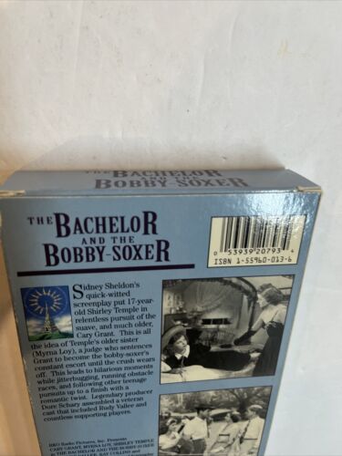 The Bachelor and the Bobby-Soxer (VHS, 1998) Gary Grant Myrna Loy Shirley Temple