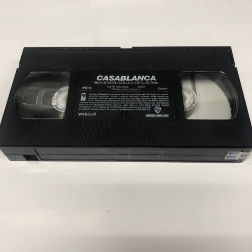 Casablanca (1992) VHS • 50th Annivarsary Edition • Humphrey Bogart • Warner Bros