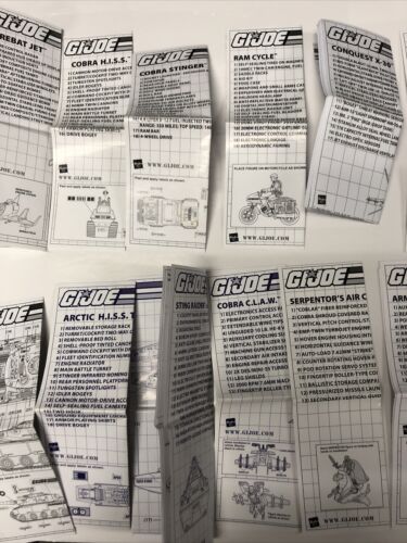 ORIGINAL Manual Instructions Blueprints G.I. Joe Lot Of 21