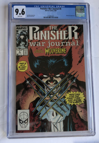 Punisher War Journal 6 CGC 9.6 NM+ Marvel 1988 Jim Lee Classic Wolverine Battle