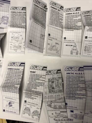 ORIGINAL Manual Instructions Blueprints G.I. Joe Lot Of 21