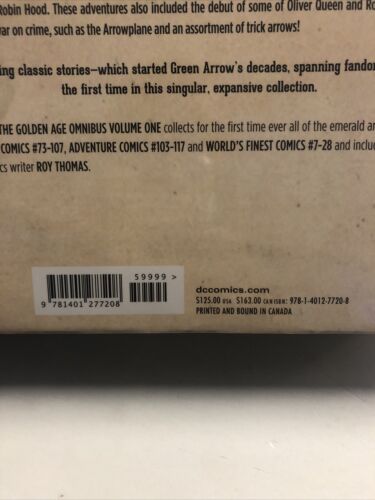 The Green Arrow The Golden Age Omnibus Vol 1  (2018) DC HC