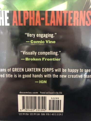 Green Lantern Corps Revolt Of The Alpha Lanterns (2012) Dc Comic TPB HC T.Bedard