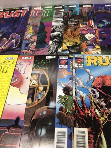 Rust (1988) Set Issues # 1-13 • Missing Issue # 6 • Now Comics • Fred Schiller