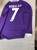 Ronaldo “7” Jersey Real Madrid 2016-2017 Ronaldo Long Sleeve Jersey • Adidas •