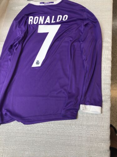 Ronaldo “7” Jersey Real Madrid 2016-2017 Ronaldo Long Sleeve Jersey • Adidas •