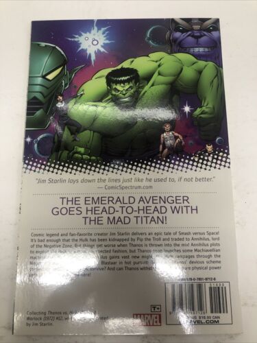 Thanos Vs Hulk (2015) TPB Marvel Comics • Jim Starlin • Andy Smith • D’armata