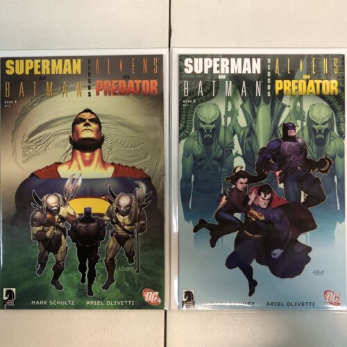 Superman And Batman VS Aliens And Predator (2007) Complete Set Book