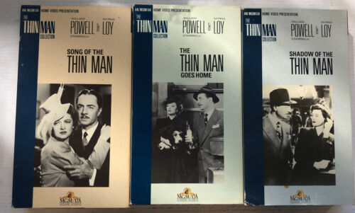 The Thin Man Goes Home,Song Of The Thin Man,Shadow Of The Thin Man (1988)VHS Lot