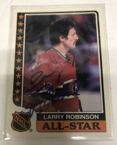 Larry Robinson Card • Signed • All Star • NHL • Montreal • Canadiens • Hockey