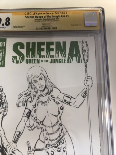 Sheena Queen of the Jungle (2021) # V2 # 1 (CGC 9.8) Signed Tim Vigil * Dynamite