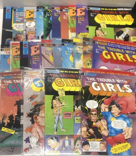 The Trouble With Girls (1989) Lot Of 80 Comics •Eternity Comics Comico The Comic