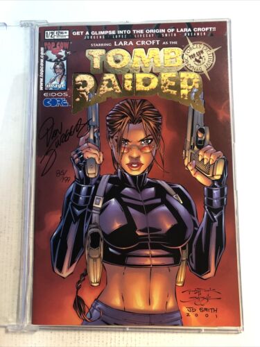 Tomb Raider (2001) 1/2 VF/NM Dynamic Forces Golds Cover 1/999 Signed Dan Jurgens