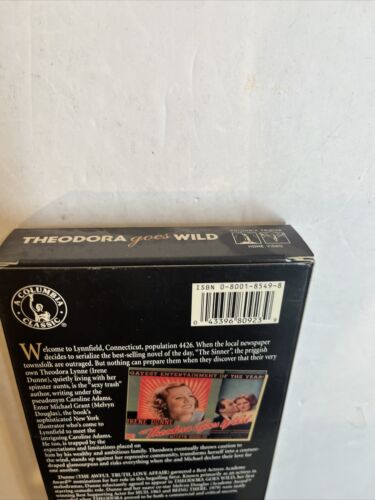 Theodora Goes Wild (VHS, 1996, Closed Captioned)