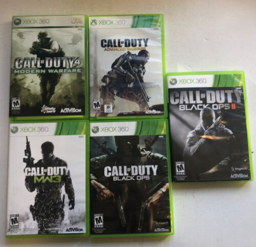 Call of Duty modern warfare 1 & 3,Advanced Warfare,Black ops 1-2 Xbox 360 Bundle