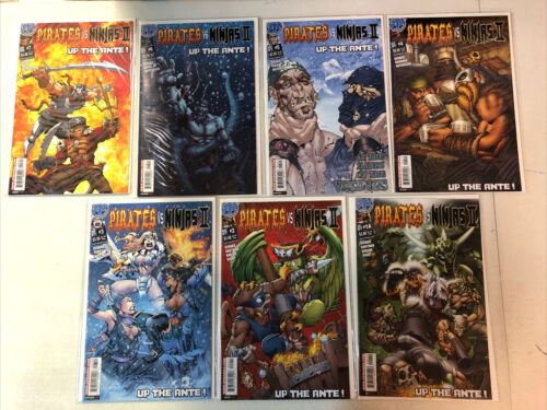 Pirates Vs. Ninjas Lot (2007) #1-4; II #1-7 + more (VF/NM) Near Complete Sets