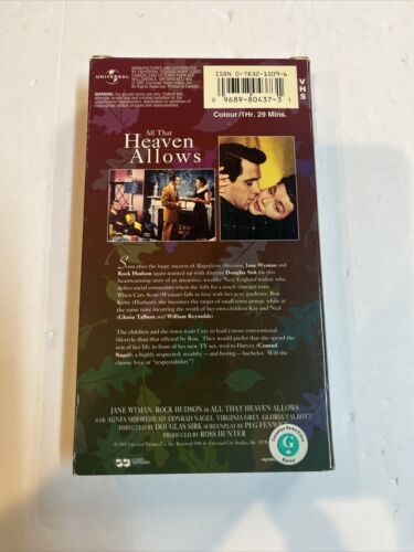 All That Heaven Allows (VHS, 1998) Jane Wyman Rock Hudson | Universal Studios