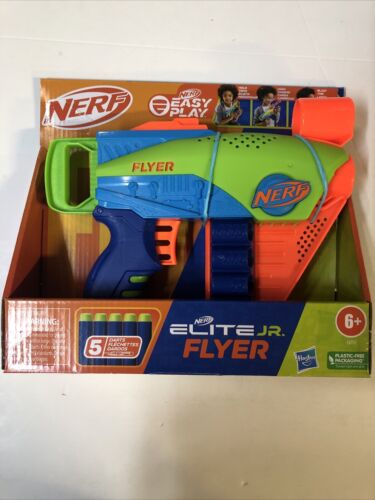 Elite Jr. Flyer (2023) Hasbro • Nerf • Easy Play • 6+ Years • 5 Darts • Toy