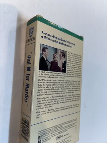 Dial M for Murder (VHS) Alfred Hitchcock • Ray Milland • Grace Kelly | Warner