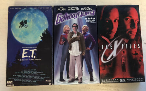 E.T. The Extra-Terrestrial,Galaxy Quest ,The X-Files (1988-2000) VHS Bundle