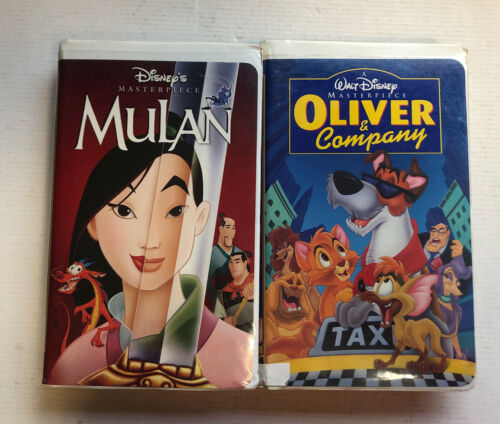 Disney Masterpiece Mulan & Oliver & Company (VHS)