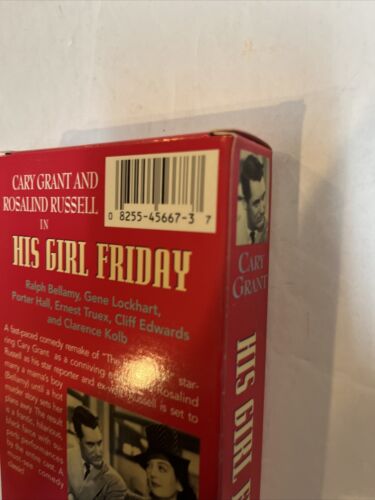 His Girl Friday (VHS 2000) Gary Grant • Rosalind Russell • Ralph Bellamy