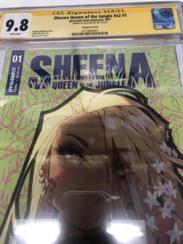 Sheena Queen Of The Jungle #V2 (2021) #1 (CGC 9.8) Signed Besch *Variant Cover B