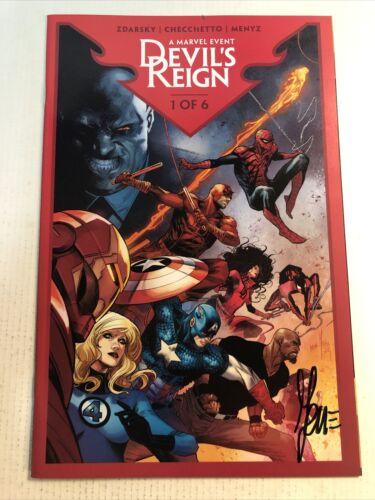 Devil's Reign(2022) 1 Of 6 VF/NM Signed Marco Checchetto ~ Marvel Comics | Menyz