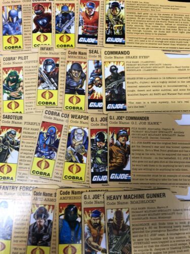 GI Joe File ID Card • Filecard • Rise Of Cobra • Lots Of 152 • Paper • Cards