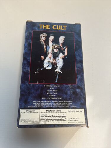 The Cult VHS Electric Love | Polygram | She Sells Sanctuary Rain Revolution 30mi