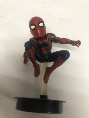 Spider-Man • On Stand •  Marvel • 2.5” • Action Figure • PVC  • Toy •Red & Black