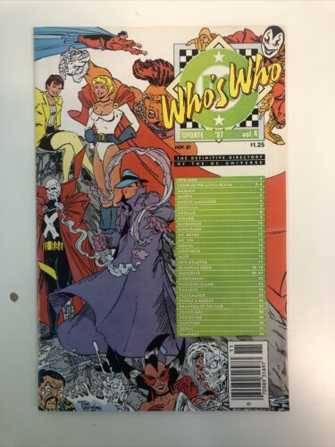 Who’s Who (1987) Update 1987 # 1-5 & Update 1988 # 1-4 (F/VF) DC Comics