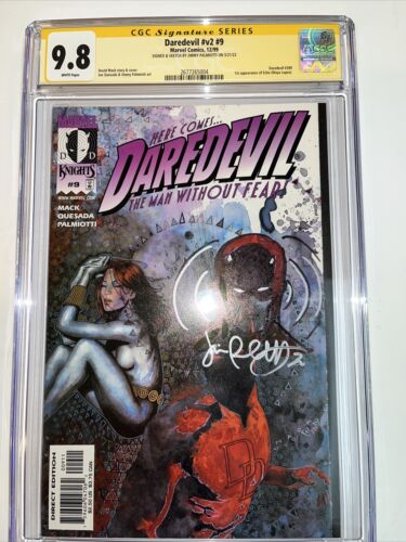 Daredevil #v2 (1999) # 9 (CGC 9.8 SS WP) Origin Echo | Signed Sketch Palmiotti