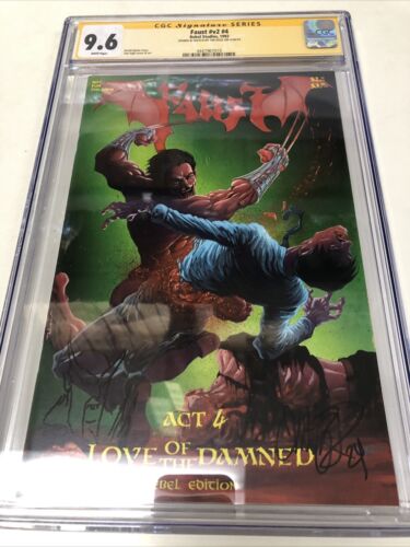 Faust  (1992) # v2 #4 ( CGC 9.6 SS) Signed & Sketch  Tim Vigil * Rebel Studios