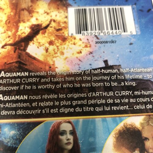 AQUAMAN (2020) BILINGUAL • BLU-RAY + DVD + Digital•An Adventure Visual Spectacle