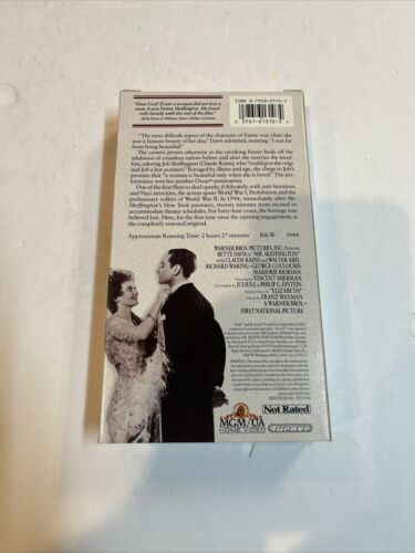 Mr. Skeffington (VHS, 1990) Bette Davis • Claude Rains • Walter Abel | MGM/UA