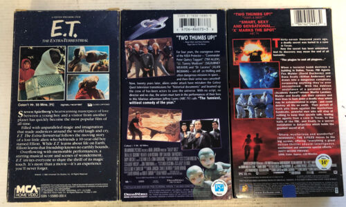 E.T. The Extra-Terrestrial,Galaxy Quest ,The X-Files (1988-2000) VHS Bundle