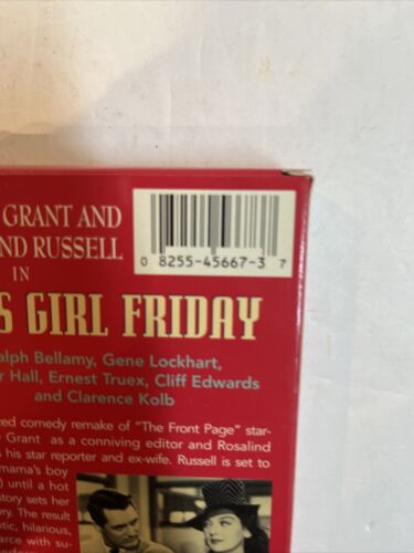 His Girl Friday (VHS 2000) Gary Grant • Rosalind Russell • Ralph Bellamy