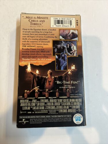 The Mummy (VHS 1999) Brendan Fraiser | Universal Studios