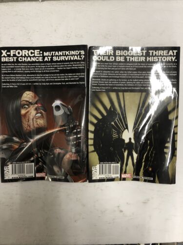 Set Of 8 Damaged Books 2 X-Men (TPB) & 6 X-Force (3 TPB & 3 HC) Marvel Comics