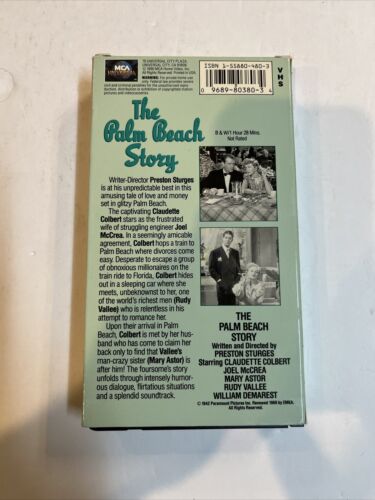 The Palm Beach Story (VHS, 1993)