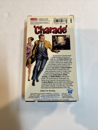 Charade (VHS 1981) Gary Grant • Audrey Hepburn | MCA Home Video