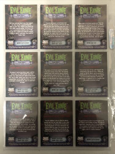 Evil Ernie Glow In The Dark Chromium Card Set