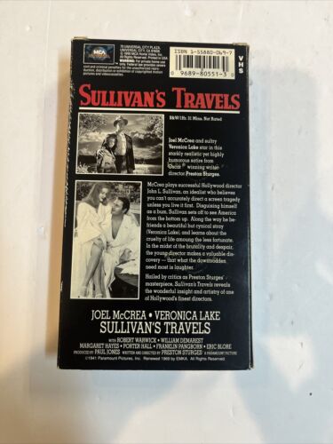 Sullivans Travels (VHS, 1993) Joel McCrea • Veronica Lake  | Paramount