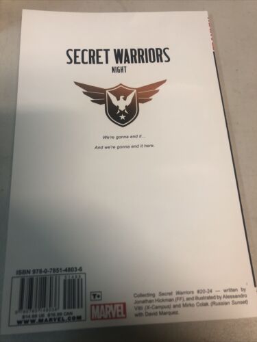 Secret Warriors Vol.5 Night (2011) Marvel  TPB SC Hickman