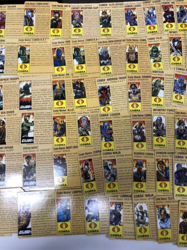 GI Joe File ID Card • Filecard • Rise Of Cobra • Lots Of 152 • Paper • Cards